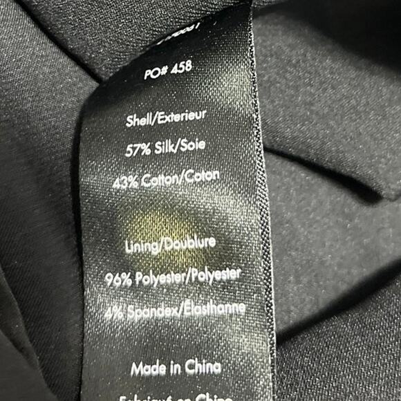 Elizabeth and James Heidi Gray Silk Long Sleeve V Neck Mini Shift Dress Size 0 - Picture 5 of 5